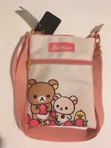 nuova borsa a tracolla Rilakkuma orso fragola trio passaporto borsa San-X Bioworld - Foto 1 di 7