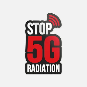Stop 5G Networks Radiation Slogan Vinyl Sticker Decal - Picture 1 of 1