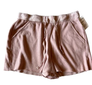 Intimately Free People Size Medium Women’s Kelly Fleece Drawstring Shorts Pink - Picture 1 of 10