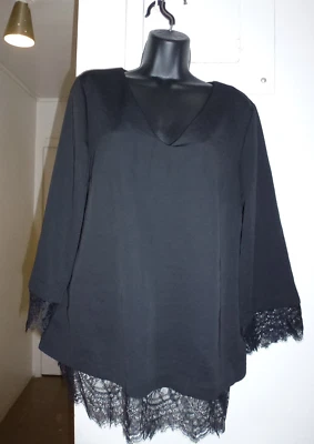 NEW H&M Mama Womens Black Long Sleeve Shirt M Maternity Zippers on the Side M168 - Image 1 of 3