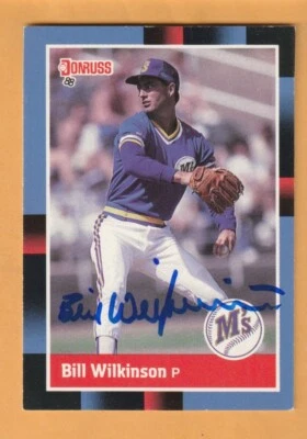 Bill Wilkinson Seattle Mariners AUTO Signed 1988 Donruss Greenwood Village CO - Image 1 of 2