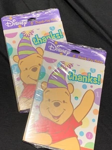 16 Party Express 1st Birthday Disney Winnie The Pooh Thank You Cards/ Envelopes - Picture 1 of 2