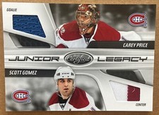 2010-11 Panini Certified Junior Legacy, Carey Price, Scott Gomez, #17, /250