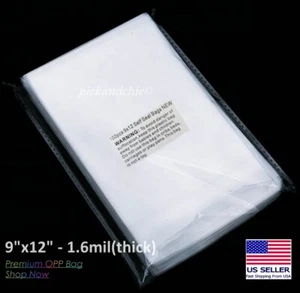 [500 Stück] 10 Zoll x 13 Zoll Premium klar wiederverschließbar Zellophan Cellobeutel 1,6 Mil OPP Beutel - Bild 1 von 2