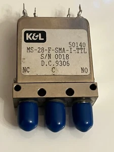 Relé coaxial K&L RF SMA 18 GHz 28Vdc SPDT fd5c3 - Imagen 1 de 3