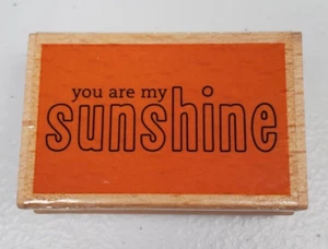 Studio G Janet Dunn Woodmounted Rubber Stamp You Are My Sunshine - Picture 1 of 6