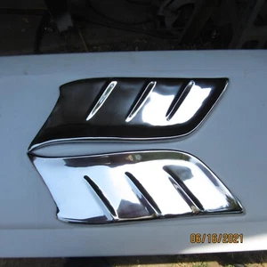 1953-54 chevy front gravel shields, stainless reproduction. - Picture 1 of 2