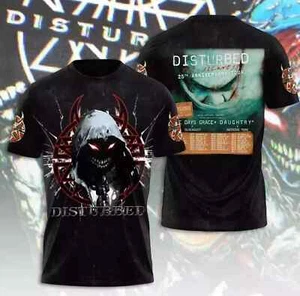 Disturbed The Sickness 25th Anniversary Tour 2025 3D T-Shirt !! HOT !! ALL SIZE - Picture 1 of 4
