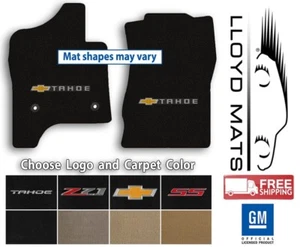 Chevrolet Tahoe - 2pc Lloyd Velourtex Carpet Mat Set - Choose Color & Logo - Bild 1 von 11