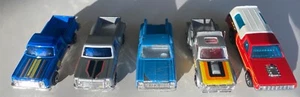 Hot Wheels Matchbox Size Lot of 5 Pickup Trucks Dodge Ford F-150 Chevy Stepside - Picture 1 of 5