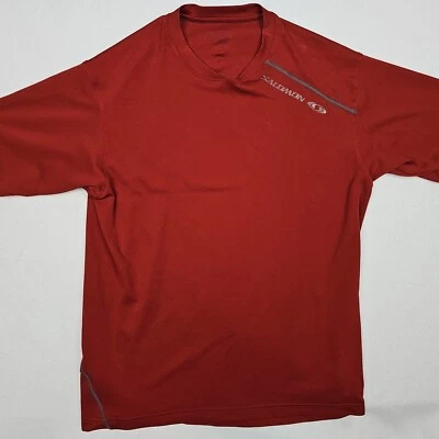 Camiseta Salomon Actilite Para Hombre Naranja Mediana Manga Corta Rendimiento Correr Foto 1 de 4