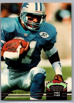 1992 Topps Stadium Club Football- #103 Mike Farr - Image 1 of 2