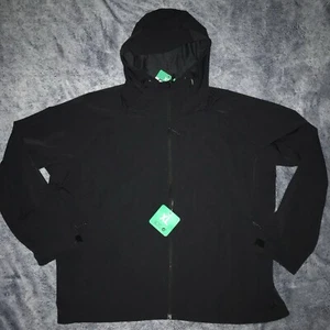 Kirkland Signature Black Windbreaker Hooded Jacket Relaxed Fit Women Size XL NWT - Picture 1 of 6