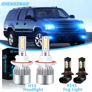 For HHR 2006-11 8000K LED Headlight Hi/Lo+Fog Light 4 Bulbs Combo Kit - Picture 1 of 12