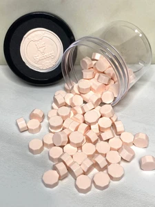 100 cuentas de cera de sellado rosa con carcasa - Imagen 1 de 3