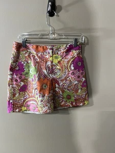 Pantalones Cortos Talbots Lino Algodón Talla 2 Tropical Floral Verano Ligeros Causal - Imagen 1 de 11