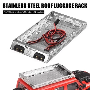 Stainless Steel Roof Rack for 1/18 RC Crawler TRX4-M SCX24 Defender Bronco - Picture 1 of 17