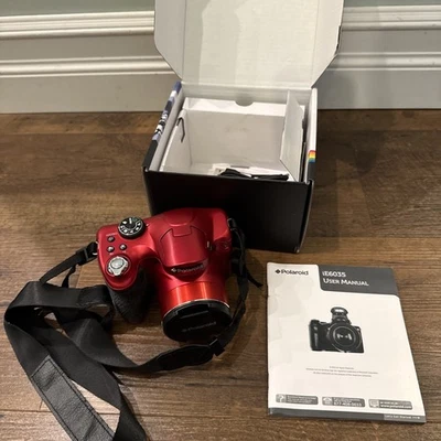 Polaroid iE6035 18MP 60X Optimal Zoom Digital Camera Red - Image 1 of 4