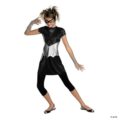 Teen Girl's Black Suited Spider Costume - Standard - Kids Halloween Costume - Image 1 of 4