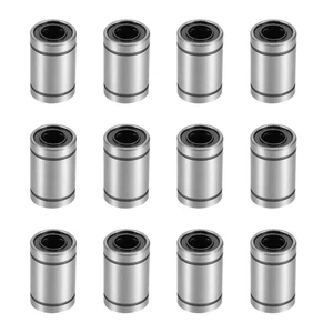 12 Pcs Lm8uu Linear Ball Bearings 8mm Bore Dia 15mm Od 24mm Length With Double S - Picture 1 of 4