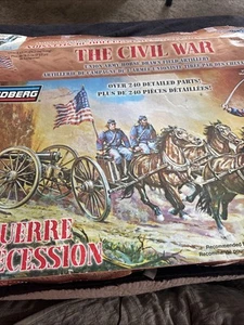 Nuovo Lindberg Union 1/16 guerra civile trainato da cavalli artiglieria da campo model kit # 70350 - Foto 1 di 11