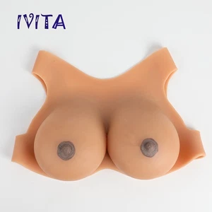 IVITA 3XL E Cup Silicone Crossdresser Breast Forms Transgender Fake Boobs - Picture 1 of 12