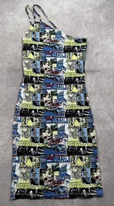 Nuevo con etiquetas Vestido para mujer Forever 21 talla S estampado de cómic carreras de coches asimétrico - Imagen 1 de 18