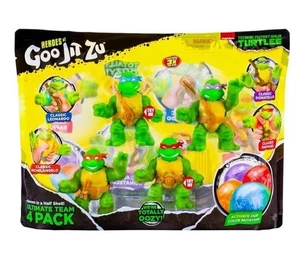 Heroes of Goo Jit Zu Teenage Mutant Ninja Turtles TMNT 4-Pack SUPER OOZY Stretch - Picture 1 of 8