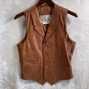 Gilet vintage anni 70 Pardners Sheplers pelle di agnello 38 marrone made in Korea. - Foto 1 di 8