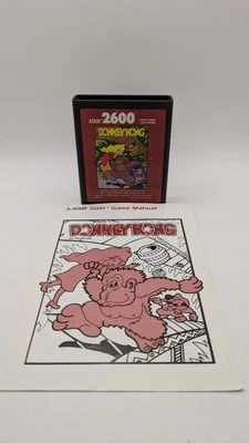 Donkey Kong (Atari 2600, 1988) Red Label W/ Maual Tested - Image 1 of 4