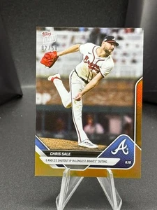 2025 Topps Now #315 Chris Sale Atlanta Braves GOLD Foil Parallel /50 - Picture 1 of 4