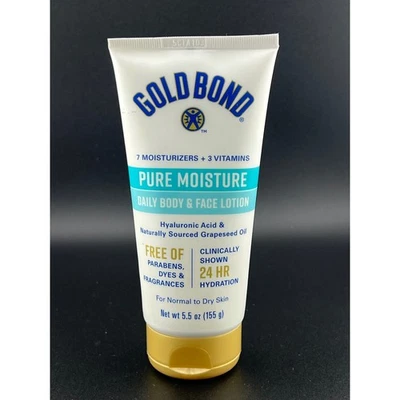 Loción facial corporal diaria Gold Bond Pure Moisture 5,5 oz vitaminas de ácido hialurónico Foto 1 de 4