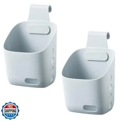 Cesta colgante de plástico organizador de almacenamiento de cocina, cesta con gancho desmontable Foto 1 de 4