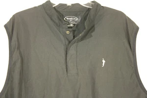 Golf Pullover Black Sleeveless 1/4 Button Tour Collection Austin Mens Size XL - Picture 1 of 7