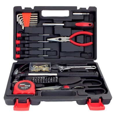 Draper 40pc Hand Tools Kit + Case Pliers Hammer Tape Measure Screwdrivers Hooks - Image 1 of 4