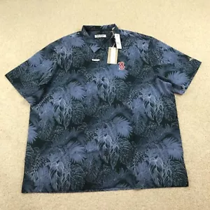 Tommy Bahama Boston Red Sox Mens 3XL Button Down Shirt Floral Blue - Picture 1 of 7
