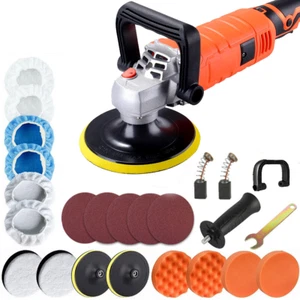 1580W Car Polisher Kit Rotary Buffer Sander Machine & 5" 6" 7" Polishing Pads - Picture 1 of 12