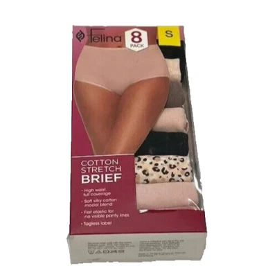 Felina Ladies' Cotton Stretch Brief 8 Pack Size:(S) - Image 1 of 2
