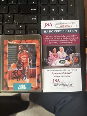 1990 GARY PAYTON SIGNED AUTOGRAPHED  RC ROOKIE CARD W/ JSA COA Starpicks  #21 - Image 1 of 2
