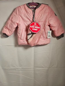Cappotto bambino Buckle Me - Seggiolino auto più sicuro bambina rosa giacca invernale taglia 2T nuovo con etichette - Foto 1 di 17