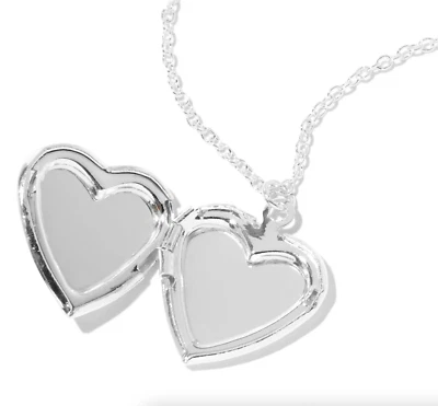 NUEVO COLLAR COLGANTE MEDALLÓN CORAZÓN PULIDO PLATA ESTERLINA GIANI BERNINI 16" NUEVO CON ETIQUETAS Foto 1 de 4