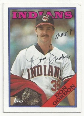 Don Gordon Cleveland Indians 1988 Topps #144 Signed Card - Image 1 of 2