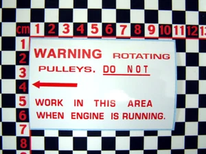 Pegatina de advertencia de polea British Leyland - Austin Metro Allegro - Imagen 1 de 1