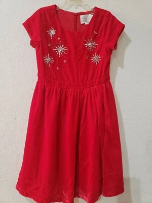 NWT Gymboree Fun & Fancy Dressed Up Christmas Holiday Red Velvet Dress Sz 7 - Image 1 of 4