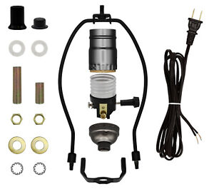 Floor Lamp Making Kit - Repair or Rewire Lamps with All Essential Parts (Black)