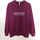 Haikyuu! Inarizaki High School Anime Embroidered Burgundy Sweatshirt Adult L