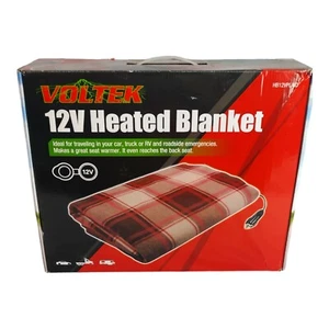 Voltek Travel Plug In 12 Volt Heating Blanket Plaid NIB - Picture 1 of 16