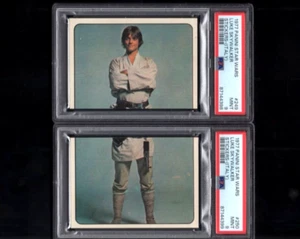 1977 Panini Star Wars Stickers No 249 No 250 Luke Skywalker PSA 9 POP 1 - Picture 1 of 2