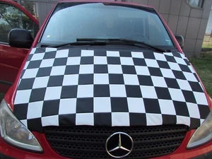 Bonnet Cover Bra for Mercedes - Benz Vito / Viano MK2 2004 - 2012 Chequered - Picture 1 of 2