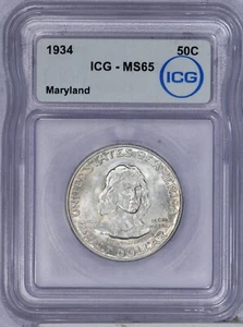 Medio dólar Maryland 1934 50C ICG MS65 - Imagen 1 de 2
